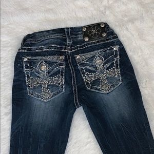 Miss Me blinged out jeans!!  Straight leg.